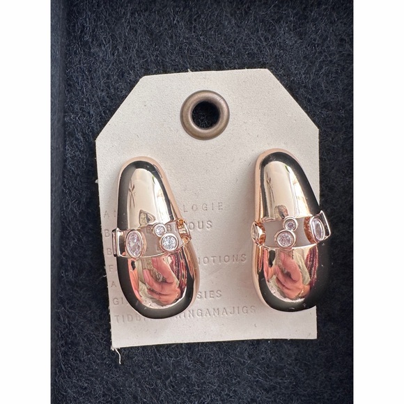 Anthropologie crystal Cutout Drop Earrings - Picture 3 of 5